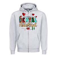 Heather Grey Christmas dental assistant Zipper Hoodie - JahusDesignShop