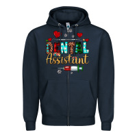 Navy Christmas dental assistant Zipper Hoodie - JahusDesignShop