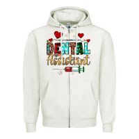 Oatmeal Heather Christmas dental assistant Zipper Hoodie - JahusDesignShop