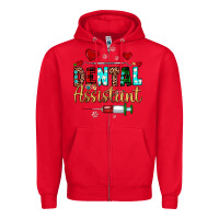 Red Christmas dental assistant Zipper Hoodie - JahusDesignShop
