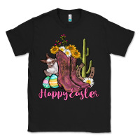 Black Happy Easter western Easter Day Classic Tee - CowGirlArtShop