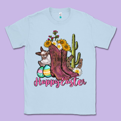 Happy Easter Western Easter Day Classic Tee Designed By Cowgirlartshop