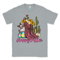 Heather Grey Happy Easter western Easter Day Classic Tee - CowGirlArtShop