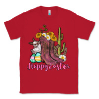 Red Happy Easter western Easter Day Classic Tee - CowGirlArtShop
