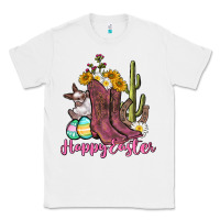 White Happy Easter western Easter Day Classic Tee - CowGirlArtShop