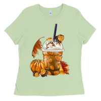 Matcha Pumpkin Spice Coffee Ladies Tee - FaDigitalArtStudio