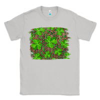 Moon Dust st patrick's day shamrock and leopard distressed background Classic Tee - RanaPortraitStore