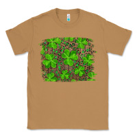 Toasted Coconut st patrick's day shamrock and leopard distressed background Classic Tee - RanaPortraitStore