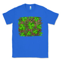 True Royal st patrick's day shamrock and leopard distressed background Classic Tee - RanaPortraitStore
