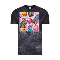 Cloud Black Easter Gnomies Seamless Pattern Vintage Tee - BundleAndBundleShop