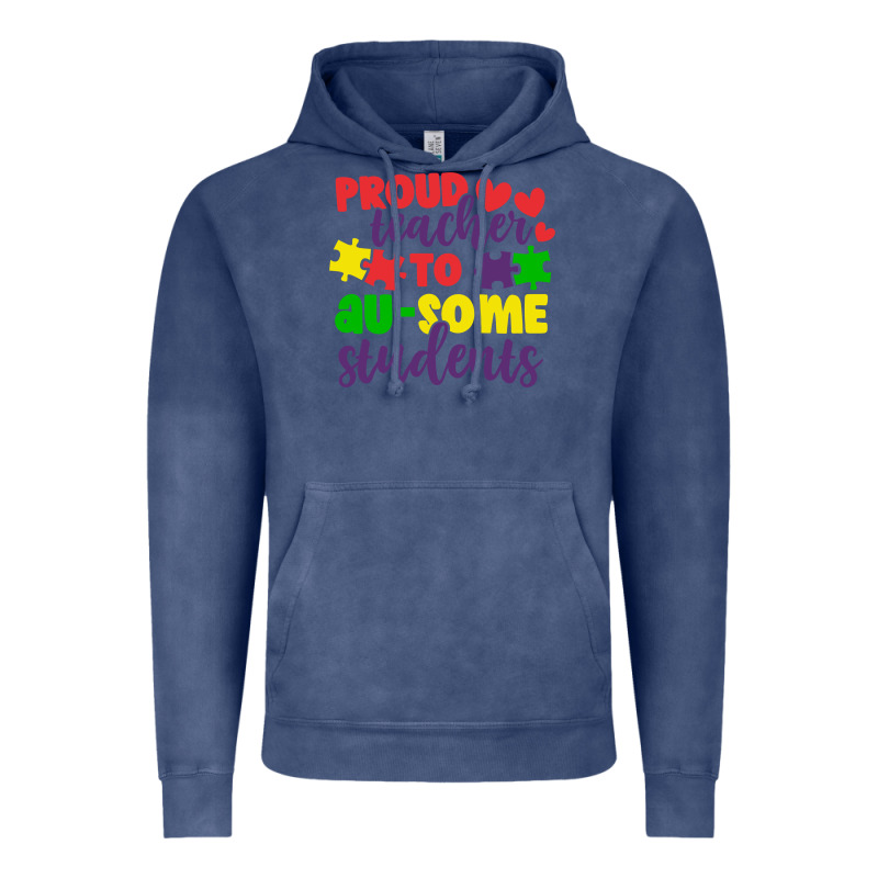 Proud Teacher To Ausome Students Vintage Hoodie by CowhideDigitalArt | Teevron