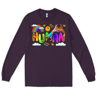 Plum human pride Long Sleeve Tee - LillyAllenDesigns