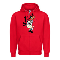 Red day gift for cartoon goofy character Zipper Hoodie - maiPhamDesign