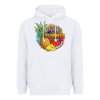 White hello summer pineapple Heavyweight Hoodie - JahusDesignShop