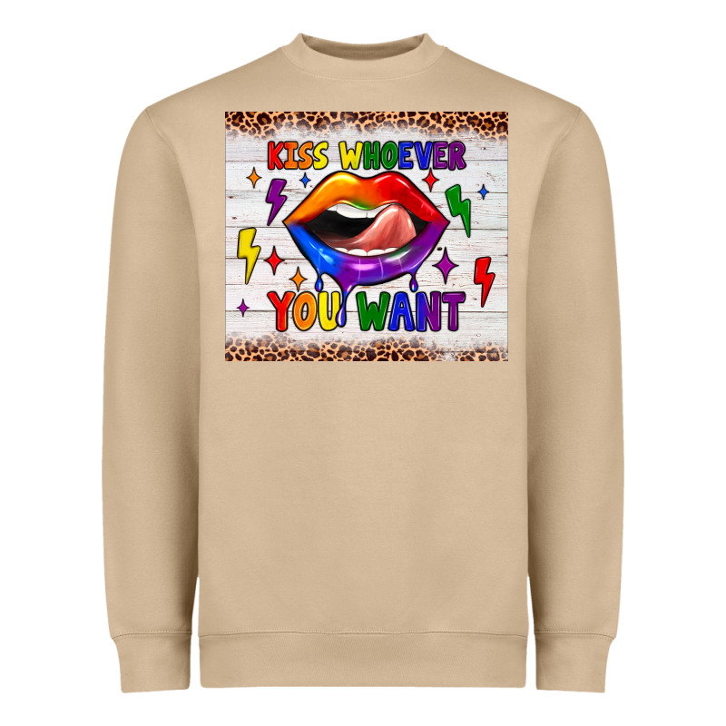Kiss Whoever You Want Tumbler Heavyweight Sweatshirt by JahusDesignShop | Teevron