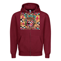 Burgundy racing girl Zipper Hoodie - JahusDesignShop