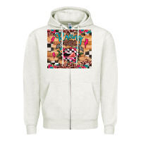 Oatmeal Heather racing girl Zipper Hoodie - JahusDesignShop
