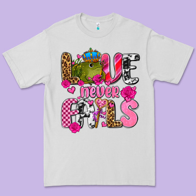 Love Never Fails With Prince Frog  Olivia Premium Tee Designed By Oliviacreatesart