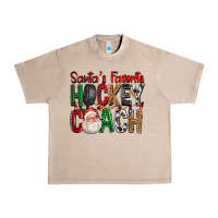 French Oak Santa's Favorite Hockey Coach For Christmas Urban Heavy Tee - FaDigitalArtStudio