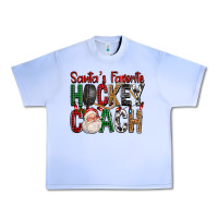 Grape Ice Santa's Favorite Hockey Coach For Christmas Urban Heavy Tee - FaDigitalArtStudio