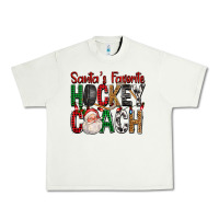 Pistachio Santa's Favorite Hockey Coach For Christmas Urban Heavy Tee - FaDigitalArtStudio