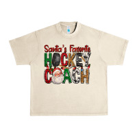 Sandshell Santa's Favorite Hockey Coach For Christmas Urban Heavy Tee - FaDigitalArtStudio