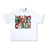 White Santa's Favorite Hockey Coach For Christmas Urban Heavy Tee - FaDigitalArtStudio