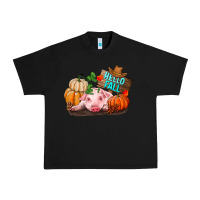 Black Hello fall pig Urban Heavy Tee - RanaPortraitStore