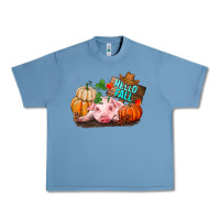 Pebble Blue Hello fall pig Urban Heavy Tee - RanaPortraitStore
