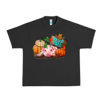 Pigment Black Hello fall pig Urban Heavy Tee - RanaPortraitStore