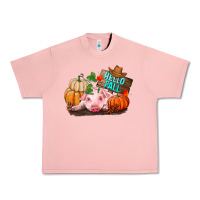 Salmon Hello fall pig Urban Heavy Tee - RanaPortraitStore