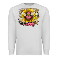 Dove Grey bee happy Premium Sweatshirt - JahusDesignShop