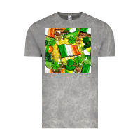 Cloud Rock Ireland flag with St. Patrick's Day  digital paper Vintage Tee - BundleAndBundleShop