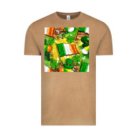 Vintage Camel Ireland flag with St. Patrick's Day  digital paper Vintage Tee - BundleAndBundleShop