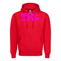 Red back to  funny trend newthe gym Zipper Hoodie - maiPhamDesign