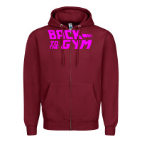 Burgundy back to  funny trend newthe gym Zipper Hoodie - maiPhamDesign