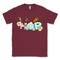 Burgundy Hop bunny Easter Day Classic Tee - CowGirlArtShop