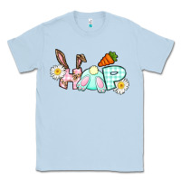 Dusty Blue Hop bunny Easter Day Classic Tee - CowGirlArtShop
