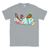 Heather Grey Hop bunny Easter Day Classic Tee - CowGirlArtShop