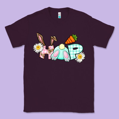 Hop Bunny Easter Day Classic Tee Designed By Cowgirlartshop