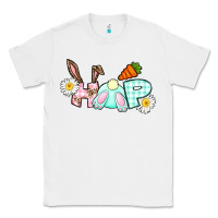 White Hop bunny Easter Day Classic Tee - CowGirlArtShop