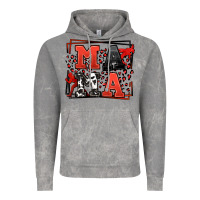 Cloud Rock Wrestling mama red and black Vintage Hoodie - LillyAllenDesigns