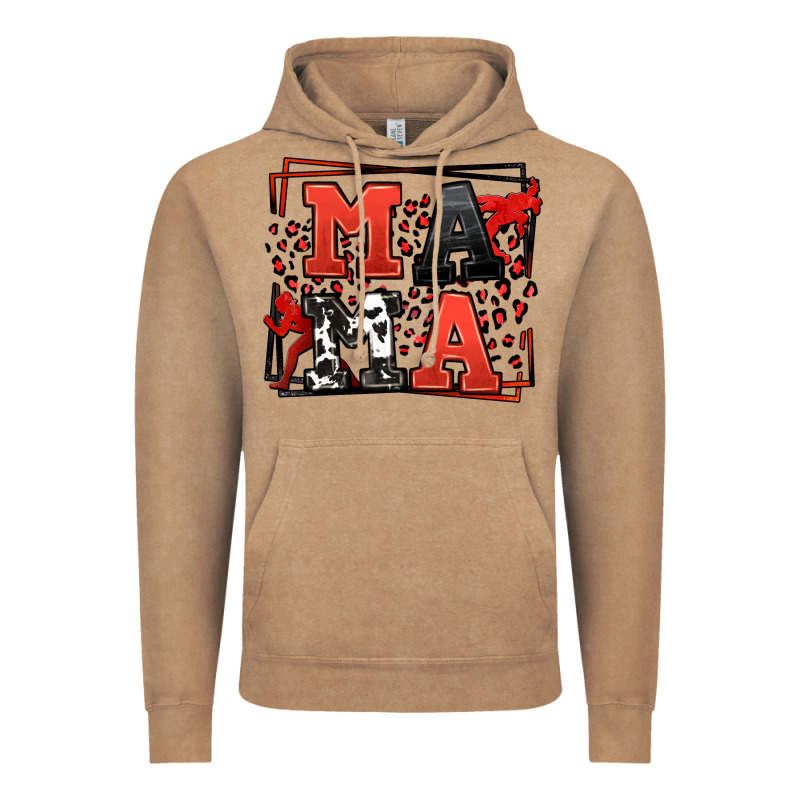 Wrestling Mama Red And Black Vintage Hoodie by LillyAllenDesigns | Teevron