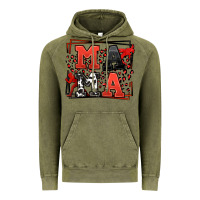 Vintage Olive Wrestling mama red and black Vintage Hoodie - LillyAllenDesigns