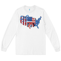White America map Long Sleeve Tee - CowhideDigitalArt