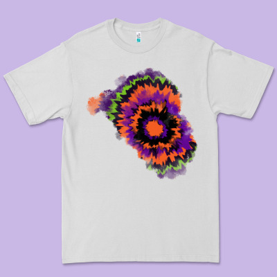 Tie Dye Patch Premium Tee Designed By Ranaportraitstore