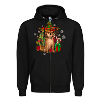 Black Chihuahua Christmas Zipper Hoodie - JahusDesignShop