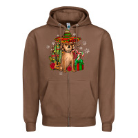 Chestnut Chihuahua Christmas Zipper Hoodie - JahusDesignShop