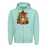 Chihuahua Christmas Zipper Hoodie | Teevron
