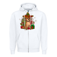 White Chihuahua Christmas Zipper Hoodie - JahusDesignShop